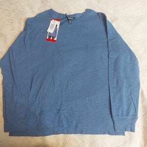 Buffalo David Bitton Denim Blue Crew Neck Shirt